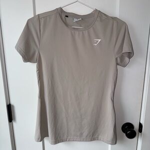 Gymshark Women's Short Sleeve Top in Light Beige